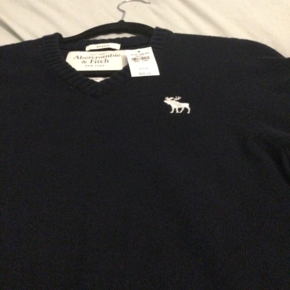 Men’s LARGE Abercrombie & Fitch V-Neck Sweater - Picture 3 of 6